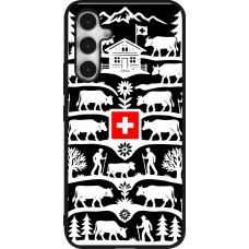 Coque Samsung Galaxy A54 5G - Silicone rigide noir Poya Suisse 3 noir