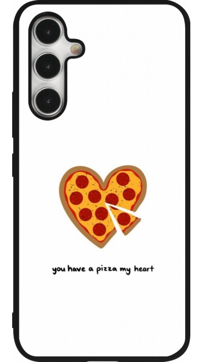 Coque Samsung Galaxy A54 5G - Silicone rigide noir Saint Valentines Day 26 You have my pizza heart