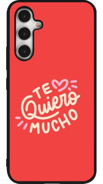Coque Samsung Galaxy A54 5G - Silicone rigide noir Saint Valentines Day 26 Te quiero mucho