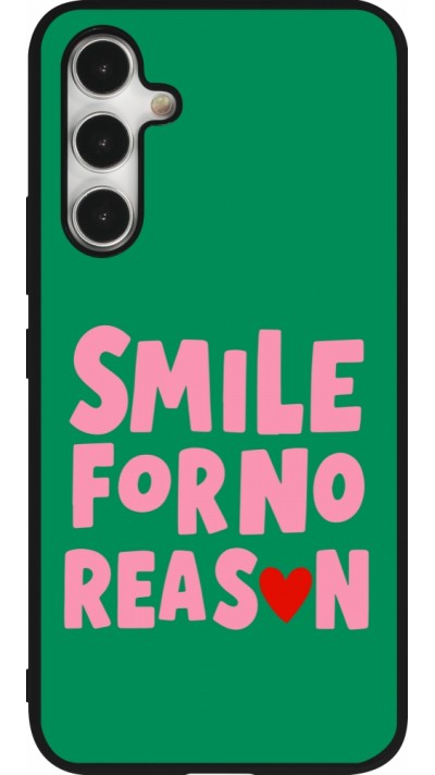 Coque Samsung Galaxy A54 5G - Silicone rigide noir Smile for no reason 2026