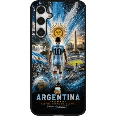 Coque Samsung Galaxy A54 5G - Silicone rigide noir Football Argentine splash 2026