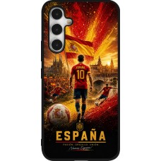 Coque Samsung Galaxy A54 5G - Silicone rigide noir Football Espagne splash 2026