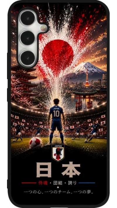 Coque Samsung Galaxy A54 5G - Silicone rigide noir Football Japon splash 2026