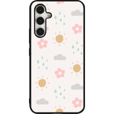 Coque Samsung Galaxy A54 5G - Silicone rigide noir Spring 23 weather