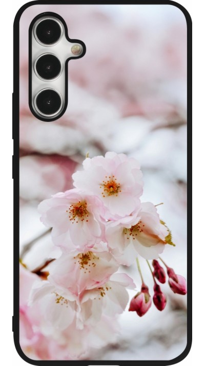 Coque Samsung Galaxy A54 5G - Silicone rigide noir Cherry tree Spring 2026