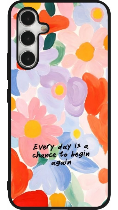 Coque Samsung Galaxy A54 5G - Silicone rigide noir Every day is a chance Spring 2026
