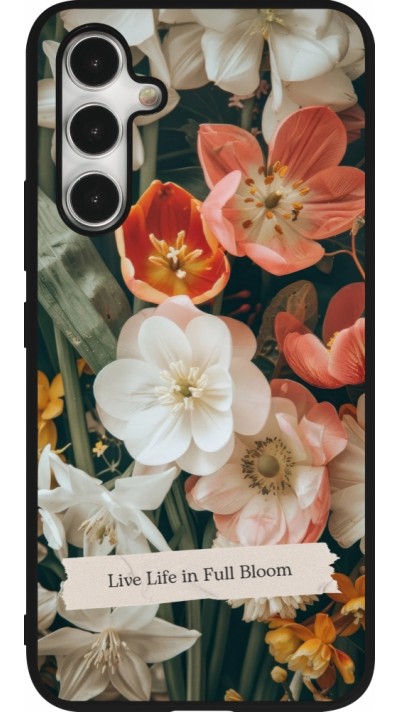 Coque Samsung Galaxy A54 5G - Silicone rigide noir Full Bloom Spring 2026