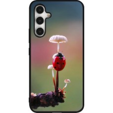 Coque Samsung Galaxy A54 5G - Silicone rigide noir Ladybird on a mushroom Spring 2026