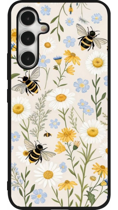 Coque Samsung Galaxy A54 5G - Silicone rigide noir Pattern bees Spring 2026
