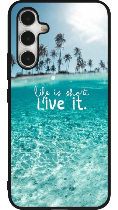 Coque Samsung Galaxy A54 5G - Silicone rigide noir Summer 18 24