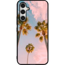 Coque Samsung Galaxy A54 5G - Silicone rigide noir Summer 2025 Palmiers