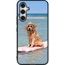 Coque Samsung Galaxy A54 5G - Silicone rigide noir Summer Dog on Paddle