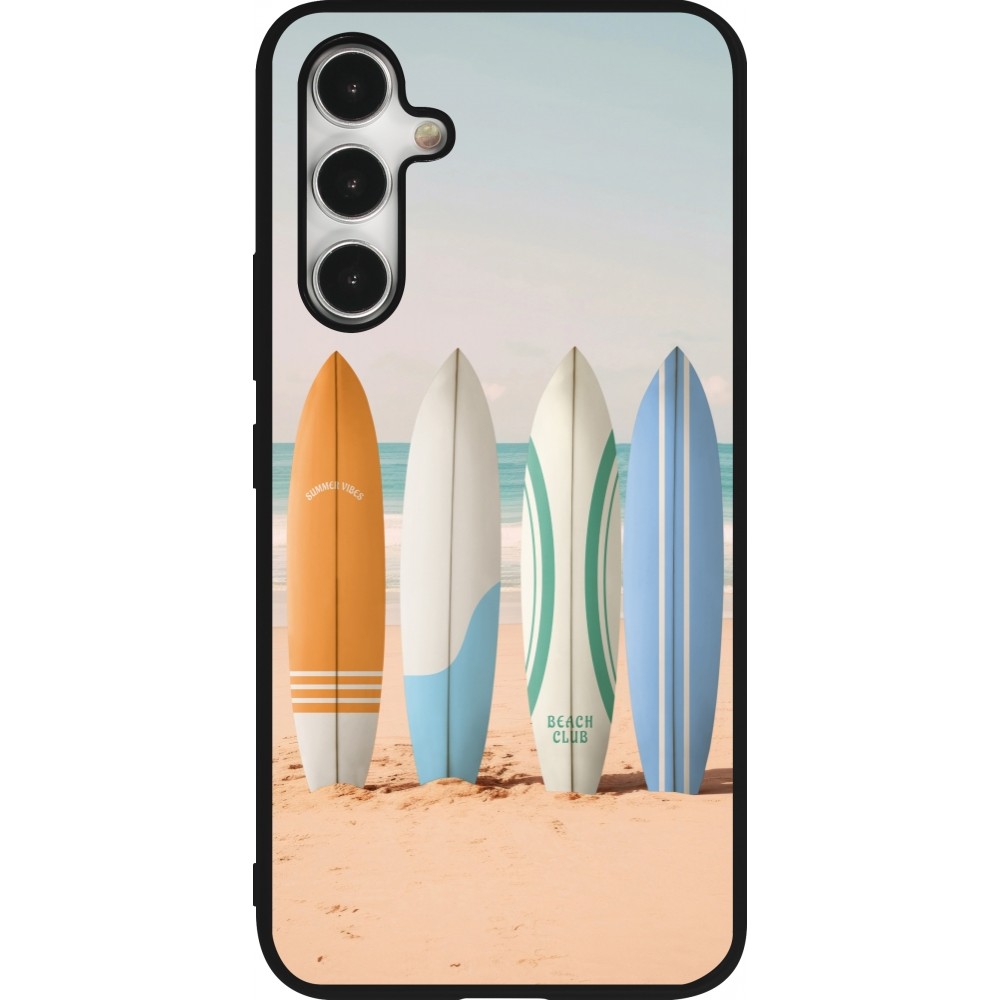 Samsung Galaxy A54 Case Hülle - Silikon schwarz Summer surfboard 2025