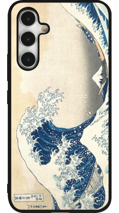 Coque Samsung Galaxy A54 5G - Silicone rigide noir Tableau art - La Grande Vague de Kanagawa - Hokusai