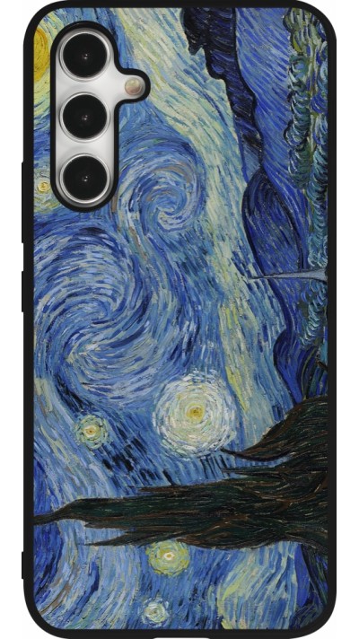 Coque Samsung Galaxy A54 5G - Silicone rigide noir Tableau art - La Nuit étoilée - Van Gogh