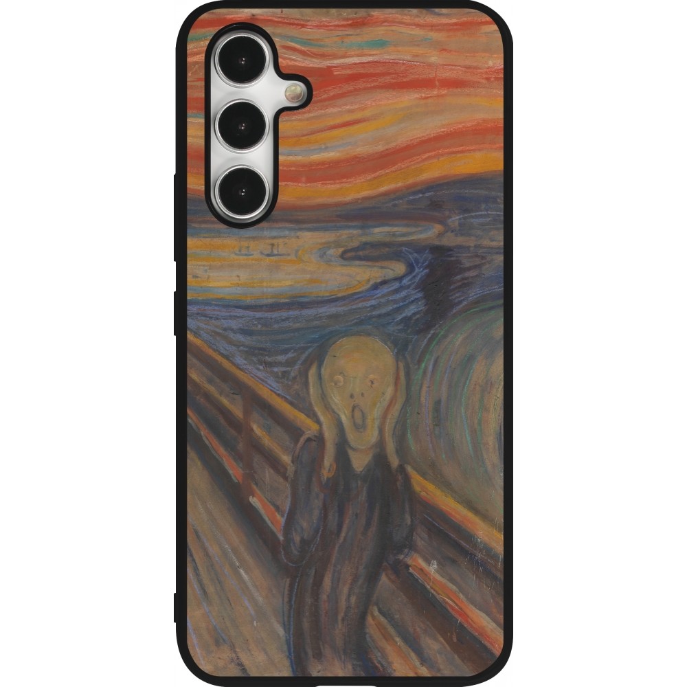 Coque Samsung Galaxy A54 5G - Silicone rigide noir Tableau art - Le Cri - Edvard Munch