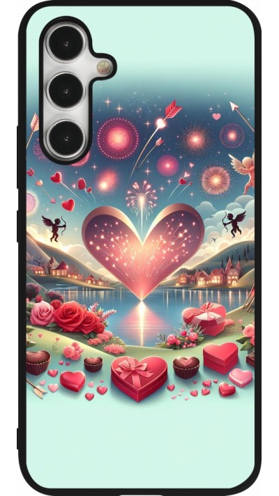 Samsung Galaxy A54 Case Hülle - Silikon schwarz Valentin 2025 Schick
