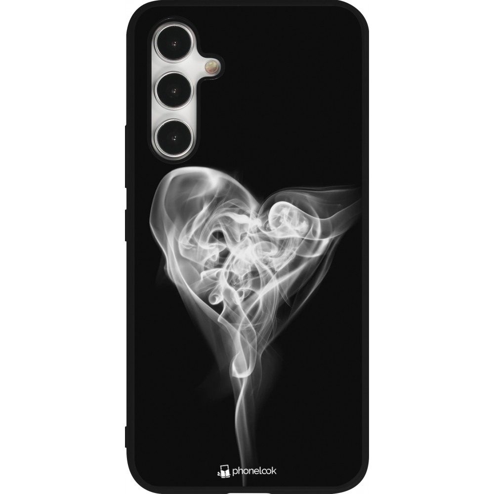 Samsung Galaxy A54 Case Hülle - Silikon schwarz Valentine 2022 Black Smoke