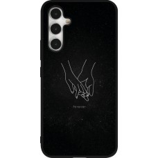 Samsung Galaxy A54 Case Hülle - Silikon schwarz Valentine 2023 hands forever