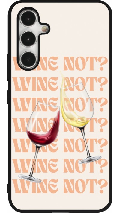 Samsung Galaxy A54 Case Hülle - Silikon schwarz Wine not Samsung Galaxy A54 Case Hülle - Silikon schwarz Wine not