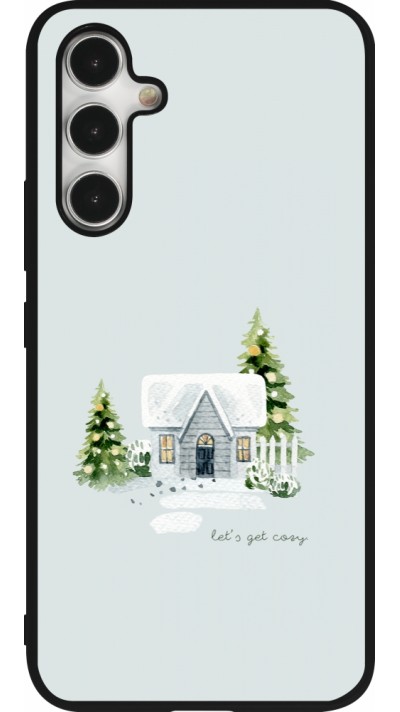 Coque Samsung Galaxy A54 5G - Silicone rigide noir Winter 25 Cosy House