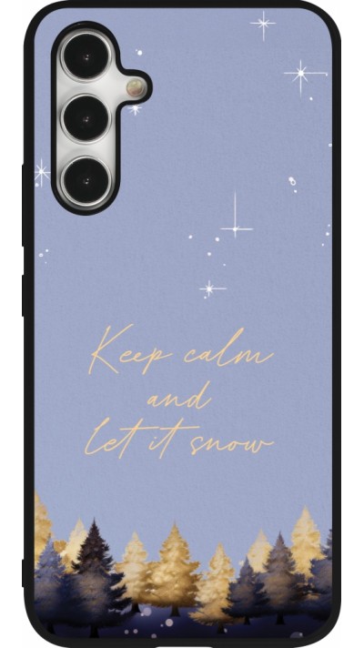 Coque Samsung Galaxy A54 5G - Silicone rigide noir Winter 25 Winter illustration of trees