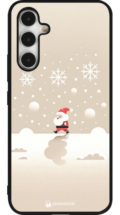 Coque Samsung Galaxy A54 5G - Silicone rigide noir Noël 2023 Minimalist Santa