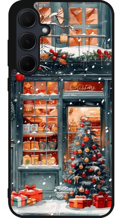 Coque Samsung Galaxy A55 5G - Silicone rigide noir Christmas 25 Xmas Shop