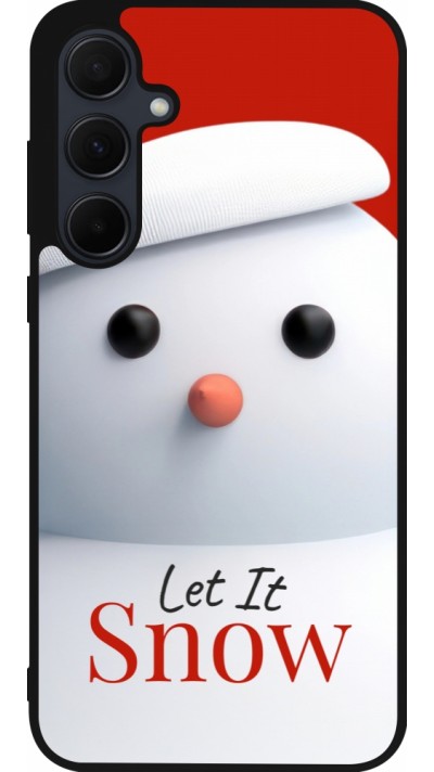 Coque Samsung Galaxy A55 5G - Silicone rigide noir Christmas 25 Xmas Snowman