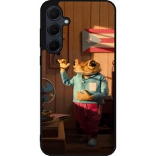 Coque Samsung Galaxy A55 5G - Silicone rigide noir Dancing frog DTMF