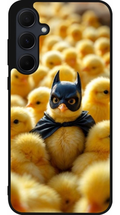 Coque Samsung Galaxy A55 5G - Silicone rigide noir Easter 2026 Chicken Batman