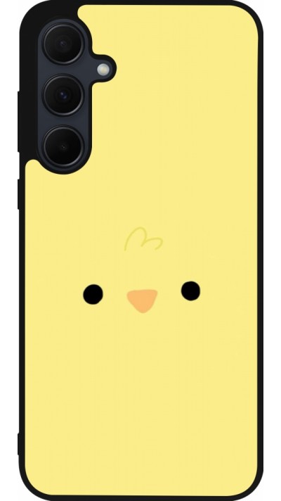 Coque Samsung Galaxy A55 5G - Silicone rigide noir Easter 2026 Little chicken