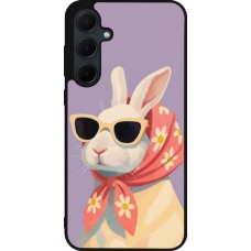 Coque Samsung Galaxy A55 5G - Silicone rigide noir Easter 2026 Rabbit with scarf
