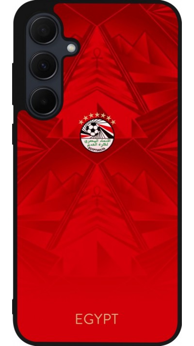 Coque Samsung Galaxy A55 5G - Silicone rigide noir Maillot de football E?gypte 2026 personnalisable