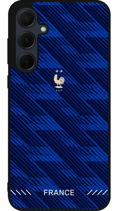 Coque Samsung Galaxy A55 5G - Silicone rigide noir Maillot de football France 2026 personnalisable