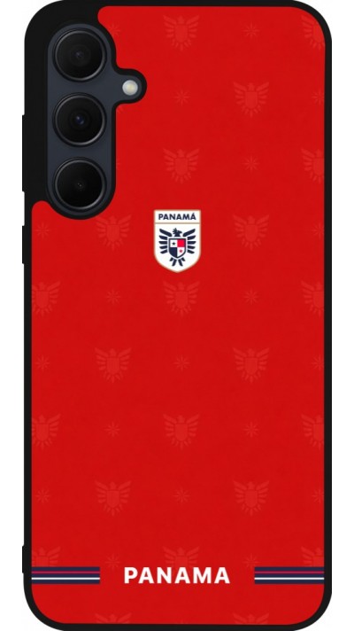 Coque Samsung Galaxy A55 5G - Silicone rigide noir Maillot de football Panama 2026 personnalisable