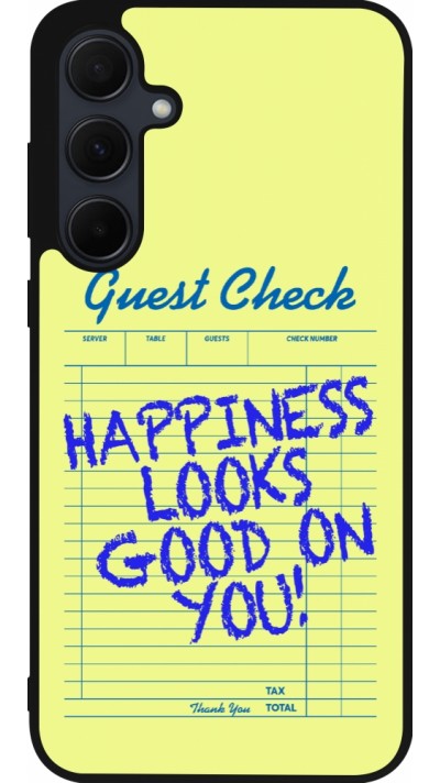 Coque Samsung Galaxy A55 5G - Silicone rigide noir Guest check 2026