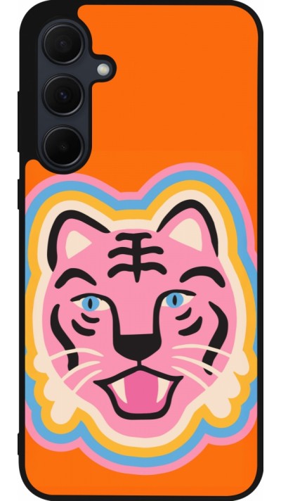 Coque Samsung Galaxy A55 5G - Silicone rigide noir Lion colors 2026