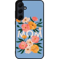 Coque Samsung Galaxy A55 5G - Silicone rigide noir Mom 2026 Flowers