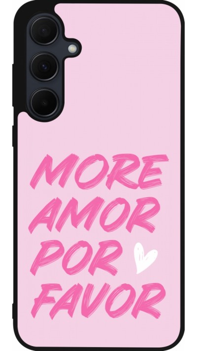 Coque Samsung Galaxy A55 5G - Silicone rigide noir More amor porfavor