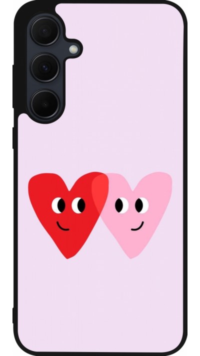 Coque Samsung Galaxy A55 5G - Silicone rigide noir Saint Valentines Day 26 Heart