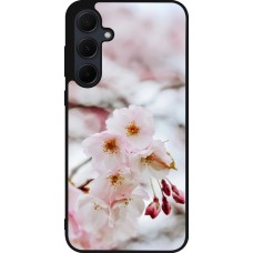 Coque Samsung Galaxy A55 5G - Silicone rigide noir Cherry tree 2026