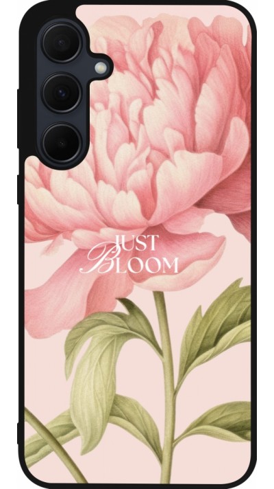 Coque Samsung Galaxy A55 5G - Silicone rigide noir Just Bloom 2026