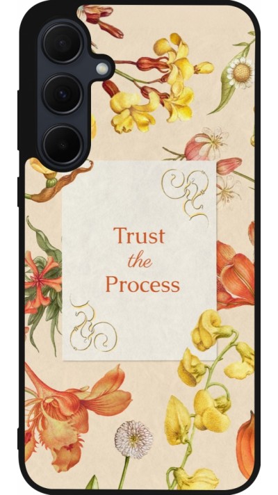 Coque Samsung Galaxy A55 5G - Silicone rigide noir Trust the process 2026