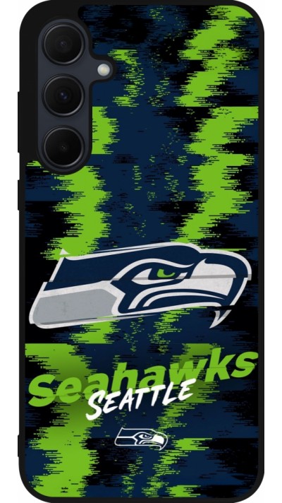 Coque Samsung Galaxy A55 5G - Silicone rigide noir Super Bowl 26 Seattle 2