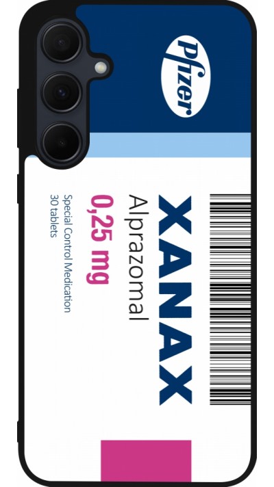 Coque Samsung Galaxy A55 5G - Silicone rigide noir Xanax Alprazolam 2025