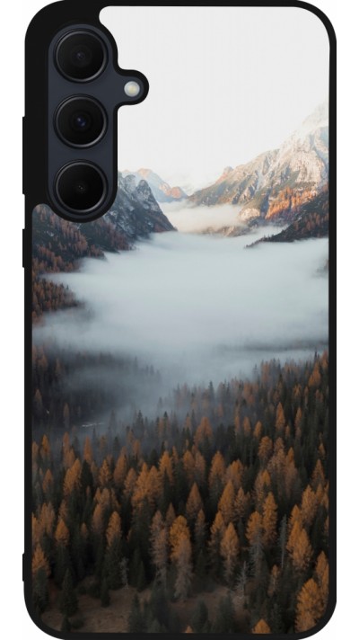 Samsung Galaxy A56 Case Hülle - Silikon schwarz Autumn 22 forest lanscape