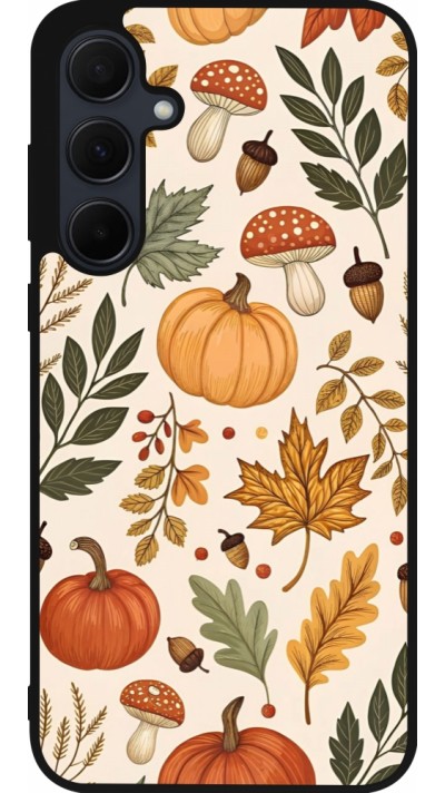 Samsung Galaxy A56 Case Hülle - Silikon schwarz Autumn 25 Autumn pattern