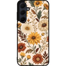 Samsung Galaxy A56 Case Hülle - Silikon schwarz Autumn 25 Flower pattern