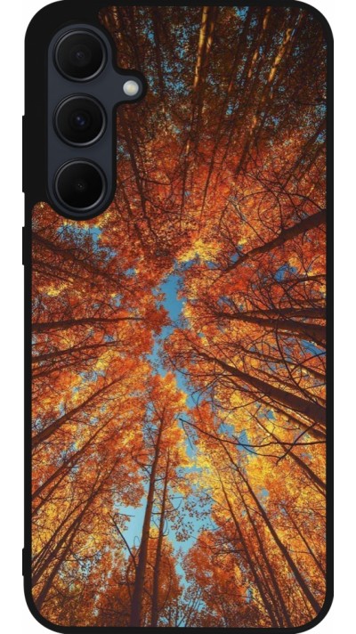Samsung Galaxy A56 Case Hülle - Silikon schwarz Autumn 25 Trees